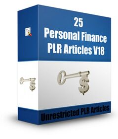 25 Personal Finance PLR Articles V18 small