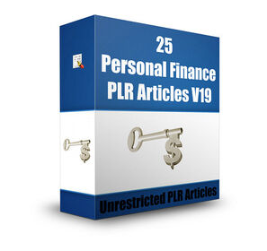 25 Personal Finance PLR Articles V19 small