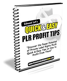 Quick & Easy PLR Profit Tips small