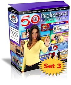 50 Professional Biz Header Templates : Set 3 small