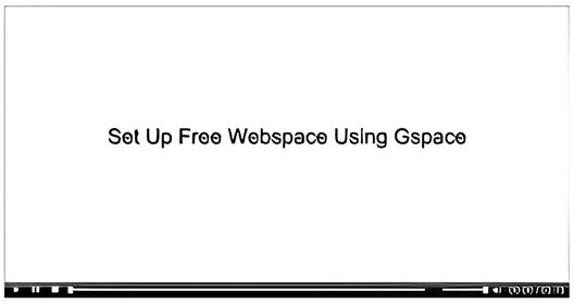 Set Up Free Webspace Using Gspace small
