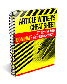 Article Writer's Cheat Sheet small