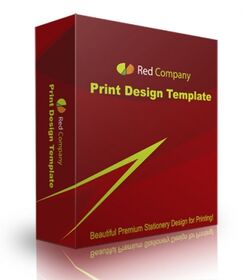Red Company Print Design Template small